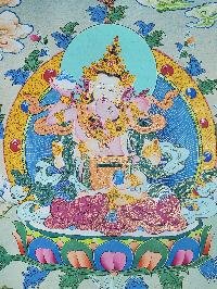 thumb5-Vajrasattva Shakti Thangka, Buddhist Traditional Painting, Hand Painted, Real Gold, Best Value