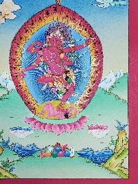 thumb3-Kurukulla Thangka, Buddhist Traditional Painting, Hand Painted, Real Gold, Best Value