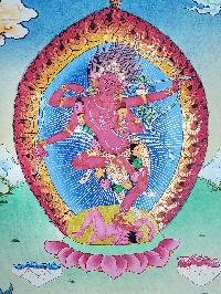 thumb5-Kurukulla Thangka, Buddhist Traditional Painting, Hand Painted, Real Gold, Best Value