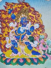 thumb5-Vajrapani Thangka, Buddhist Traditional Painting, Hand Painted, Real Gold, Best Value