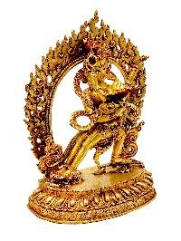 [chakrasamvara], Buddhist Miniature Statue, [full Gold Plated Finish], [hand Painted Face]