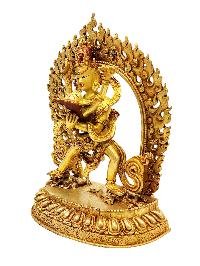 [chakrasamvara], Buddhist Miniature Statue, [full Gold Plated Finish], [hand Painted Face]