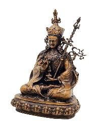 [padmasambhava], Buddhist Miniature Statue, [chocolate Oxidized Finish]