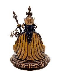 [padmasambhava], Buddhist Miniature Statue, [chocolate Oxidized Finish]