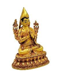[tsongkhapa], Buddhist Miniature Statue, [full Gold Plated Finish], [hand Painted Face]