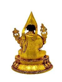 [tsongkhapa], Buddhist Miniature Statue, [full Gold Plated Finish], [hand Painted Face]