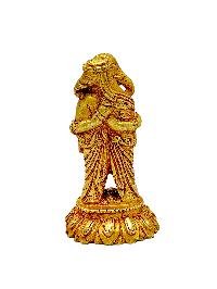 [ganesh], Buddhist Miniature Statue, [full Gold Plated Finish]