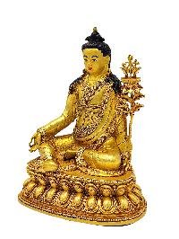[jigmey Lingpa], Buddhist Miniature Statue, [full Gold Plated Finish], [hand Painted Face]
