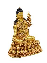 [jigmey Lingpa], Buddhist Miniature Statue, [full Gold Plated Finish], [hand Painted Face]