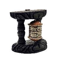 thumb3-Handmade Buddhist Wall Prayer Wheel With Mantra Inside, OMPH, Wall Mount Decor