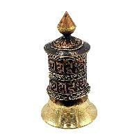 thumb1-Buddhist Metal Prayer Wheel Table Top, OMPH Mantra Classic Design
