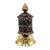 thumb2-Buddhist Metal Prayer Wheel Table Top, OMPH Mantra Classic Design