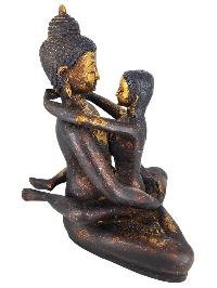 Samantabhadra Adi Buddha Yab Yum Statue Copper With Antique Finishing