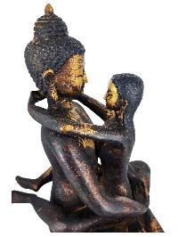 Samantabhadra Adi Buddha Yab Yum Statue Copper With Antique Finishing