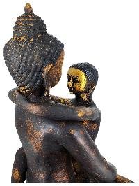 Samantabhadra Adi Buddha Yab Yum Statue Copper With Antique Finishing