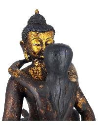 Samantabhadra Adi Buddha Yab Yum Statue Copper With Antique Finishing