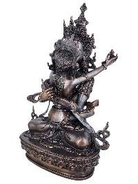 Vajradhara Supreme Buddha Shakti Yab Yum Statue Copper With Silver And Chocolate Oxidized Finish