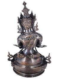 Vajradhara Supreme Buddha Shakti Yab Yum Statue Copper With Silver And Chocolate Oxidized Finish