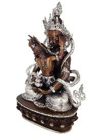 Aparimita Long Life Buddha Shakti Yab Yum Statue Copper With Silver And Chocolate Oxidized Finish