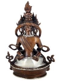 Aparimita Long Life Buddha Shakti Yab Yum Statue Copper With Silver And Chocolate Oxidized Finish