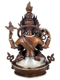 Chenrezig Compassion Buddha Shakti Yab Yum Statue Copper With Silver And Chocolate Oxidized Finish