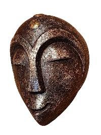 Handmade Wooden Mask, [tribal Mask], Tibetan Style With [traditional Color], [poplar Wood]