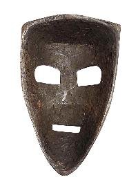 Handmade Wooden Mask, [tribal Mask], Tibetan Style With [traditional Color], [poplar Wood]