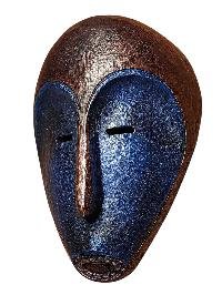 Handmade Wooden Mask, [tribal Mask], Tibetan Style With [traditional Color], [poplar Wood]