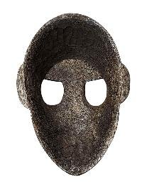 Handmade Wooden Mask, [tribal Mask], Tibetan Style With [traditional Color], [poplar Wood]