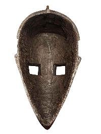 Handmade Wooden Mask, [tribal Mask], Tibetan Style With [traditional Color], [poplar Wood]