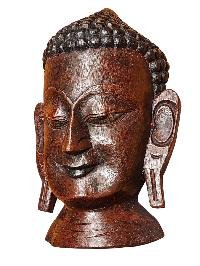 Handmade Wooden Mask, [buddha], Tibetan Style With [traditional Color], [poplar Wood]