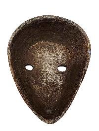 Handmade Wooden Mask, [tribal Mask], Tibetan Style With [traditional Color], [poplar Wood]