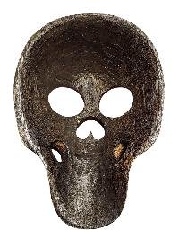 Handmade Wooden Mask, [citipati], Tibetan Style With [traditional Color], [poplar Wood]