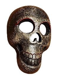 Handmade Wooden Mask, [citipati], Tibetan Style With [traditional Color], [poplar Wood]