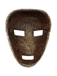 Handmade Wooden Mask, [tribal Mask], Tibetan Style With [traditional Color], [poplar Wood]