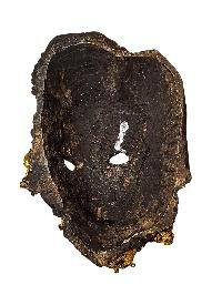 Handmade Wooden Mask, [mushroom], Tibetan Style With [traditional Color], [poplar Wood]