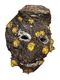 Handmade Wooden Mask, [mushroom], Tibetan Style With [traditional Color], [poplar Wood]