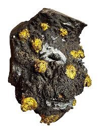 Handmade Wooden Mask, [mushroom], Tibetan Style With [traditional Color], [poplar Wood]