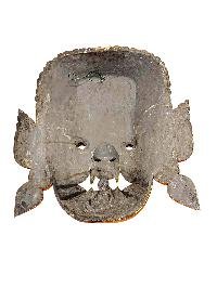 Handmade Wooden Mask, [bhairav], [mahakala] Tibetan Style With [traditional Color], [poplar Wood]