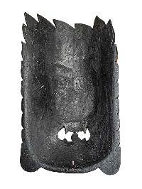 Handmade Wooden Mask, [bhairav], [mahakala] Tibetan Style With [traditional Color], [poplar Wood]