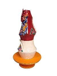 [hq], Handmade Tibetan [wrathful Red Food Torma], Hand Painted For Drakpo Shaltze Ritual, [custom Order]