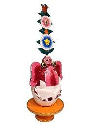 [hq], Handmade Tibetan [wangpo Metok Torma], Hand Painted Ritual Decor, [custom Order]