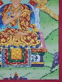 [karmapa] Tibetan Buddhist Lineage Master Thangka Painting With Traditional Detailing