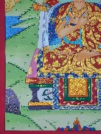 [karmapa] Tibetan Buddhist Lineage Master Thangka Painting With Traditional Detailing
