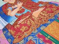 [karmapa] Tibetan Buddhist Lineage Master Thangka Painting With Traditional Detailing
