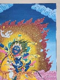 [palden Lhamo] Wrathful Female Protector Tibetan Thangka Painting With Sacred Symbolism