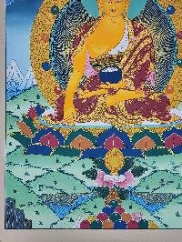 thumb5-Shakyamuni Buddha Historical Buddha Tibetan Thangka Painting With Spiritual Detailing