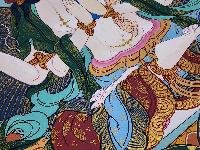 thumb1-Chenrezig Avalokiteshvara Tibetan Buddhist Thangka Painting With Compassion Symbolism