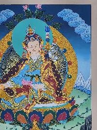 thumb1-Padmasambhava Guru Rinpoche Tibetan Buddhist Thangka Painting With Sacred Detailing