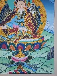 thumb2-Padmasambhava Guru Rinpoche Tibetan Buddhist Thangka Painting With Sacred Detailing